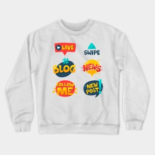 Social Media Slang Crewneck Sweatshirt